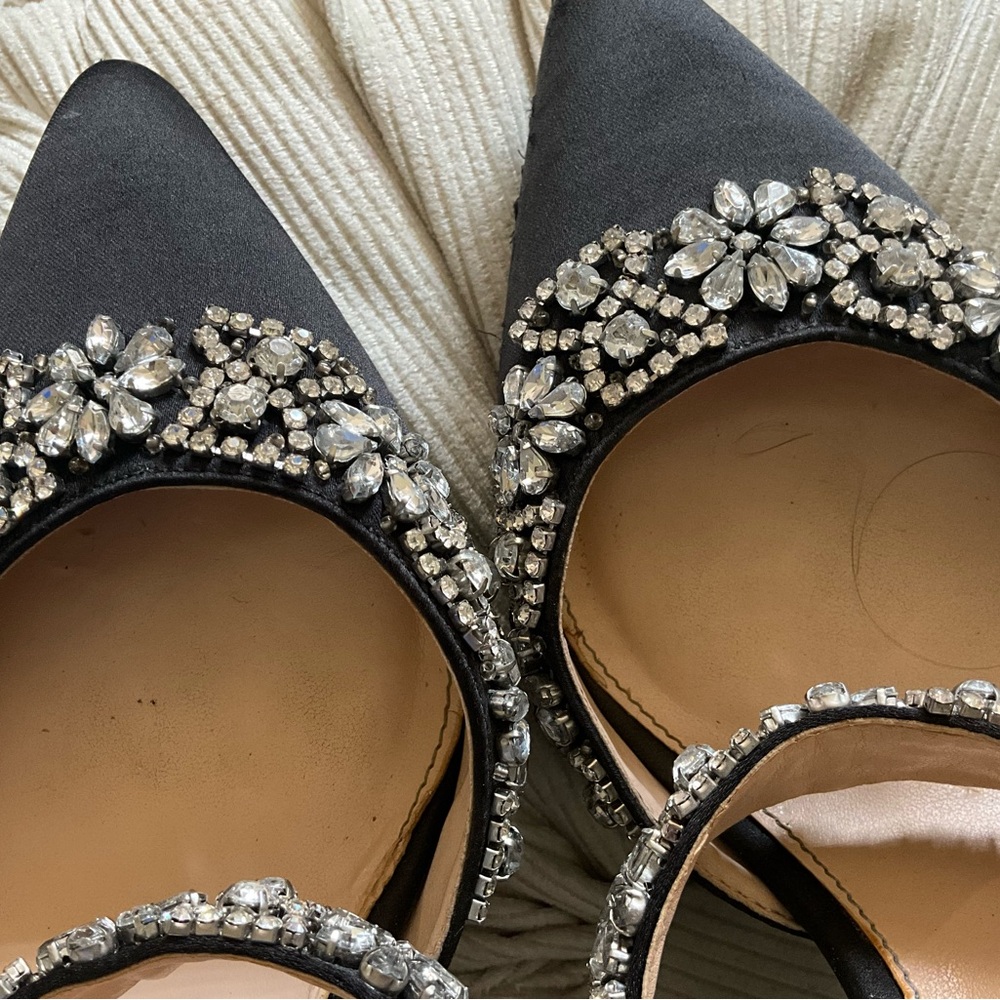 Betsy Johnson Rhinestone Dress Slip on Mules - Picture 4 of 7
